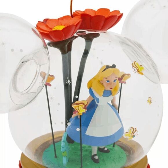 Alice in Wonderland EARS Glass Dome Sketchbook Ornament NEW 2022 RARE UK Xmas - Picture 3 of 3